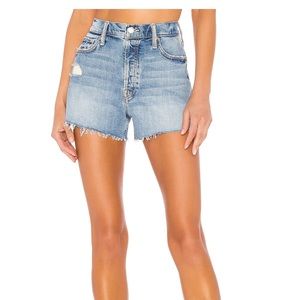 Mother the Tomcat Kick Fray Denim Shorts